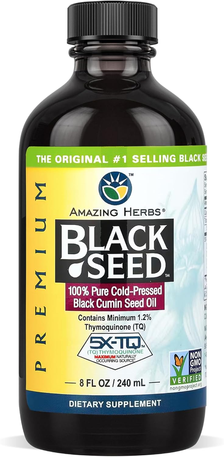 Amazing Herbs Premium Liquid Black Seed Oil Cold Pressed in Pakistan