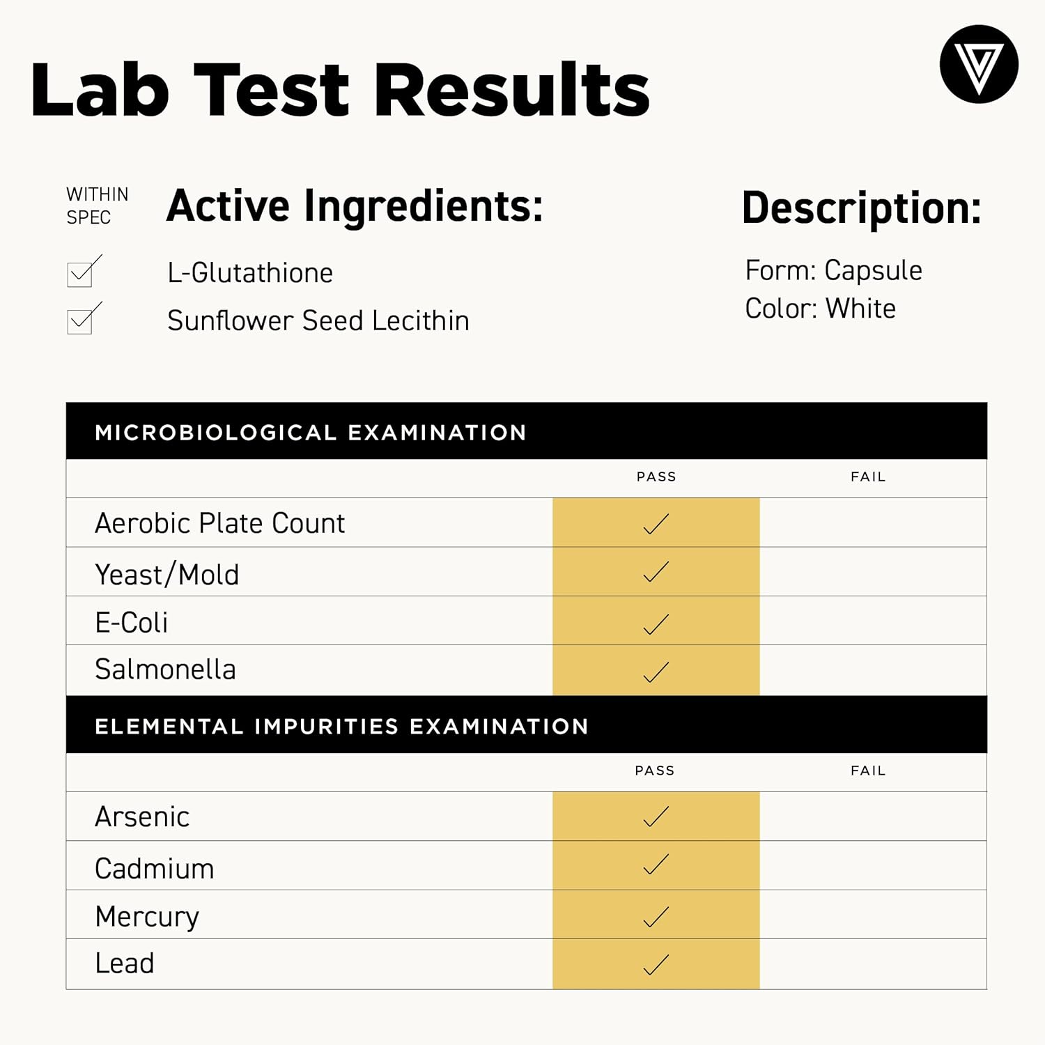 Vital Vitamins Glutathione Supplement - 500mg L-Glutathione per Serving - Made with Liposomal Delivery for Max Absorption - Detox, Immunity, Anti-Aging Support - Non-GMO - 60-Day Supply, 60 Capsules