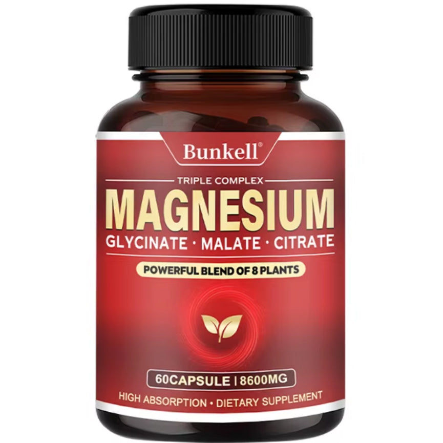 Magnesium glycinate and Magnesium Citrate, Malic Acid, Muscle Relaxation, Immunity, Triple High Efficiency
