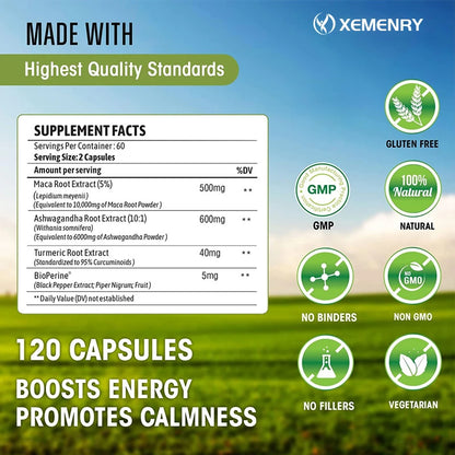 Maca Root Ashwagandha Supplement in Pakistan - Improve Mood, Relieve Stress, Enhance Energy and Endurance