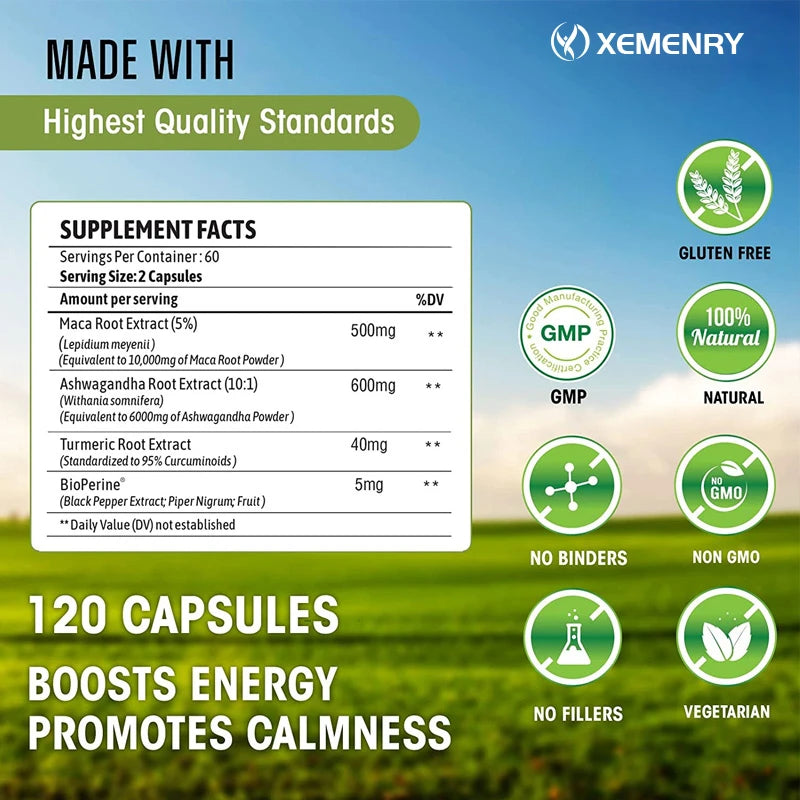 Maca Root Ashwagandha Supplement in Pakistan - Improve Mood, Relieve Stress, Enhance Energy and Endurance