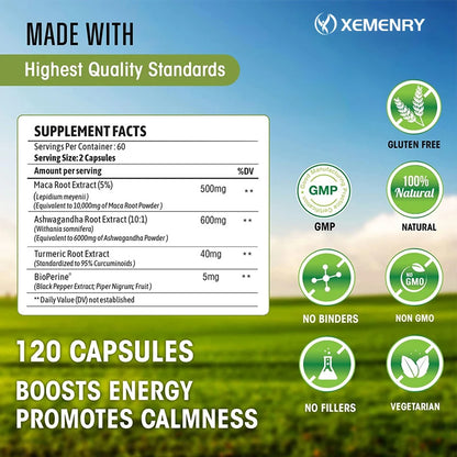 Maca Root Ashwagandha Supplement in Pakistan - Improve Mood, Relieve Stress, Enhance Energy and Endurance