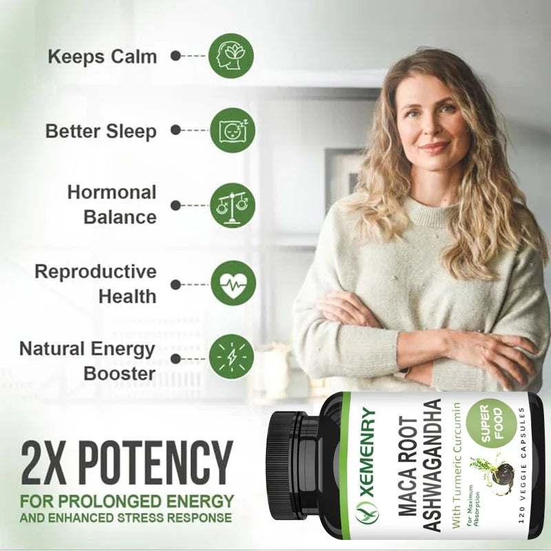 Maca Root Ashwagandha Supplement in Pakistan - Improve Mood, Relieve Stress, Enhance Energy and Endurance